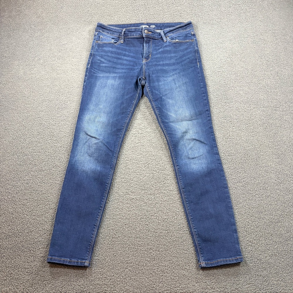 Old Navy Jeans Womens 10 Blue Rockstar Super Skinny Mid-Rise Dark Indigo Stretch
